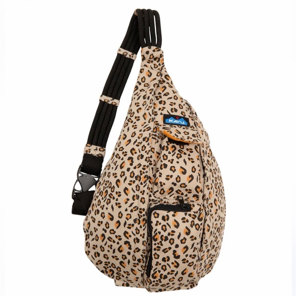 KAVU Cheetah Print Rope Bag